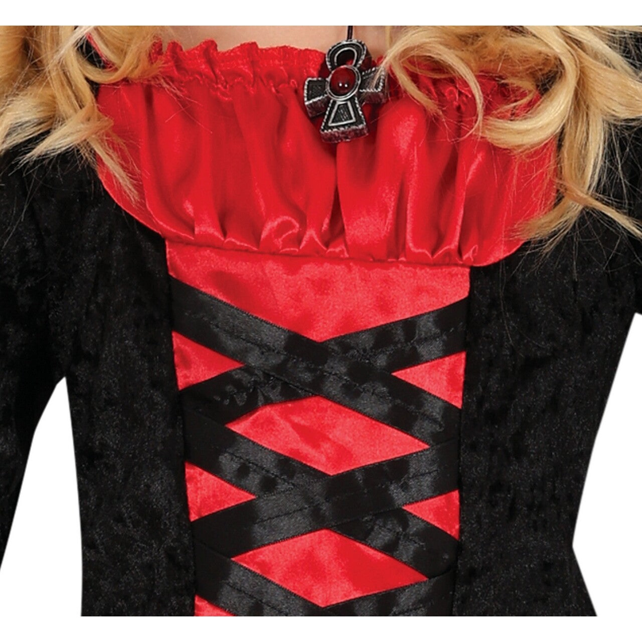 Op deze afbeelding zie je een Kostuums, van het merk Guirca. Vampirina Ella Bijt In Je Nek Meisje Kostuum