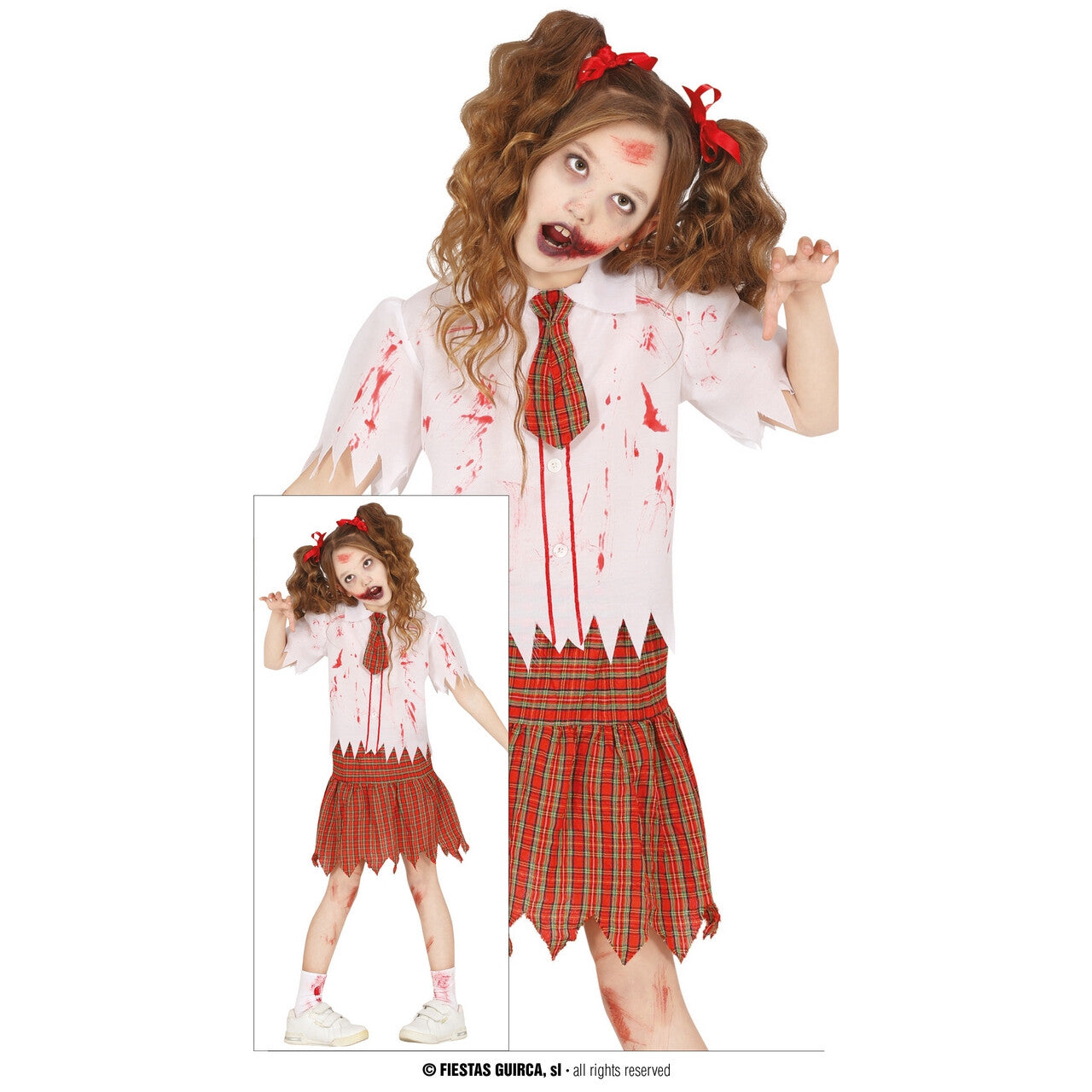 Op deze afbeelding zie je een Kostuums, van het merk Guirca. Oops I Ate Her Again Zombie Meisje Kostuum