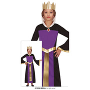 Op deze afbeelding zie je een Kostuums, van het merk Guirca. Paarse Sprookjes Koningin Meisje Kostuum