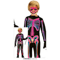 Neon Kleurenpalet Skelet Kind Kostuum