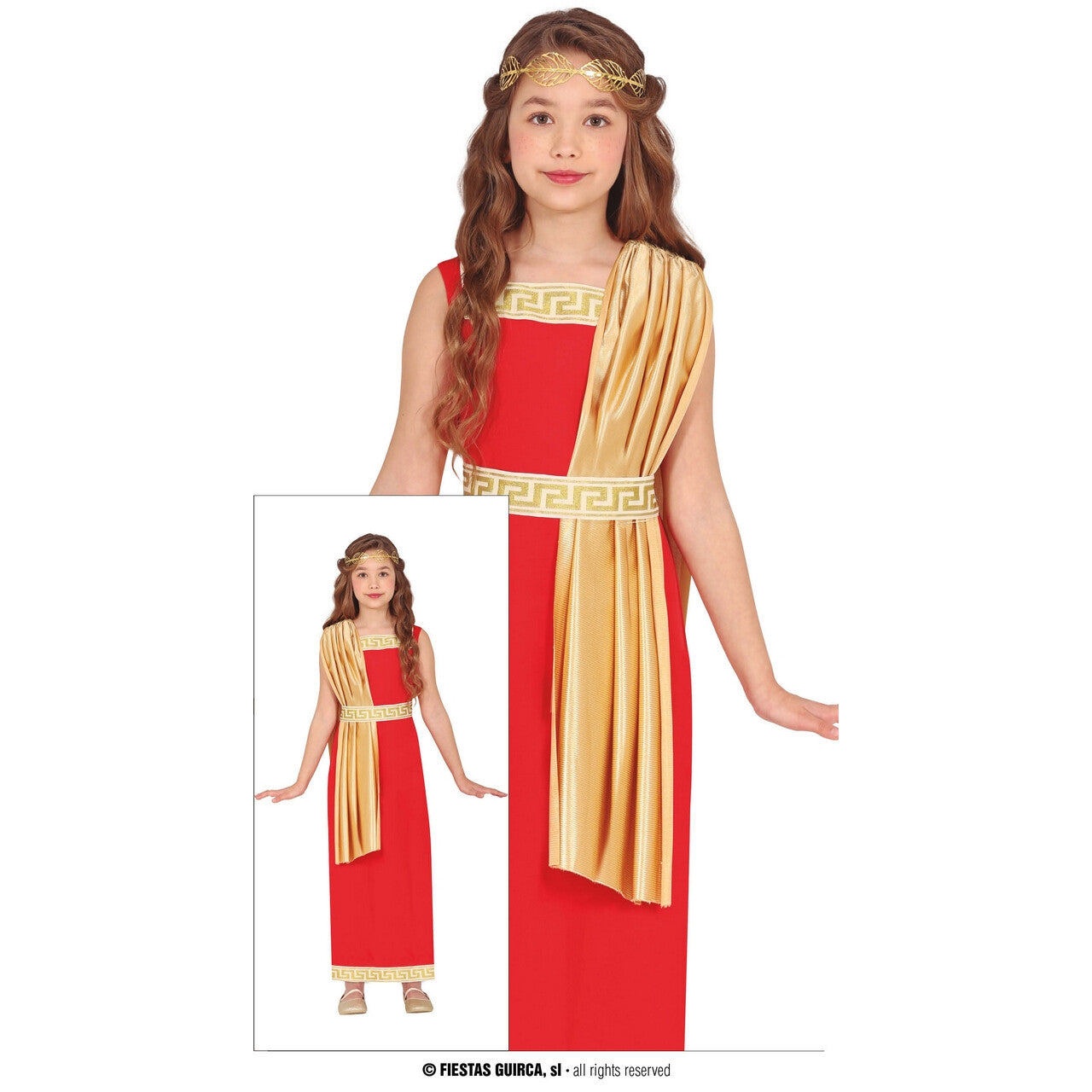Op deze afbeelding zie je een Kostuums, van het merk Guirca. Romeinse Julia Cecile Meisje Kostuum