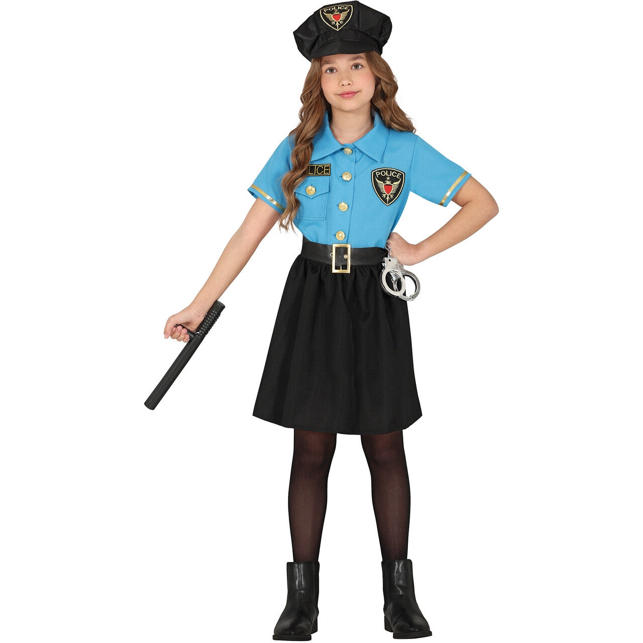 Op deze afbeelding zie je een Kostuums, van het merk Guirca. Ready To Arrest Politie Meisje Kostuum