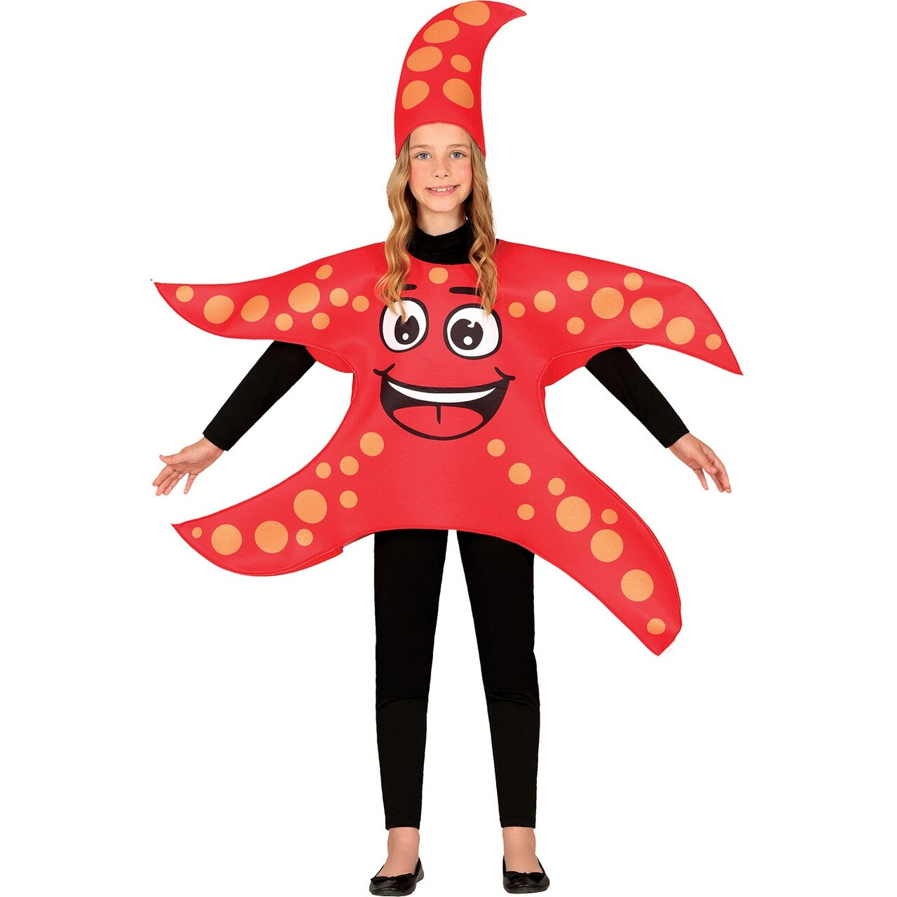 Op deze afbeelding zie je een Kostuums, van het merk Guirca. Rode Zeester Kind Kostuum