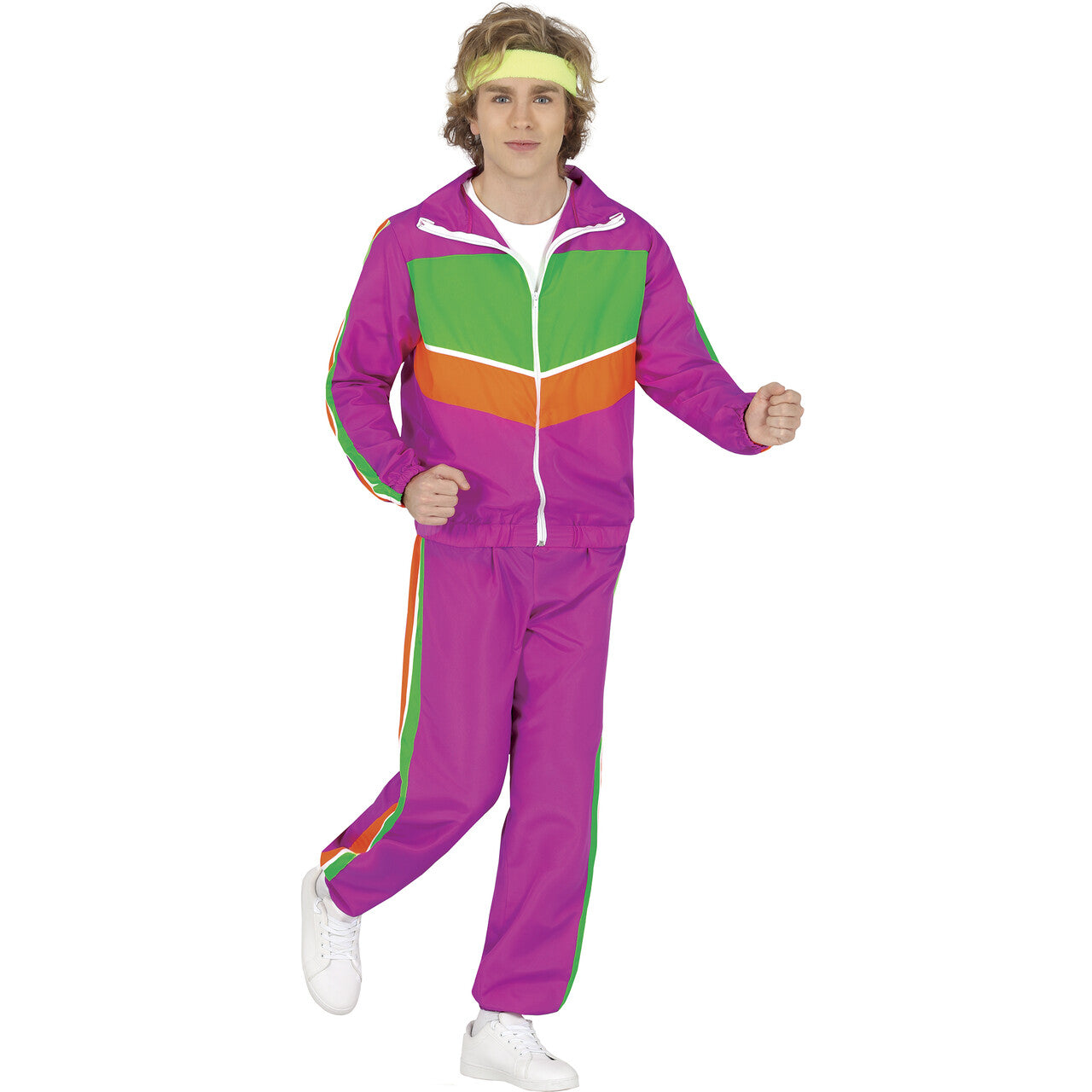 Op deze afbeelding zie je een Kostuums, van het merk Guirca. Sport En Snel Trainingspak Jaren 80 Man Kostuum
