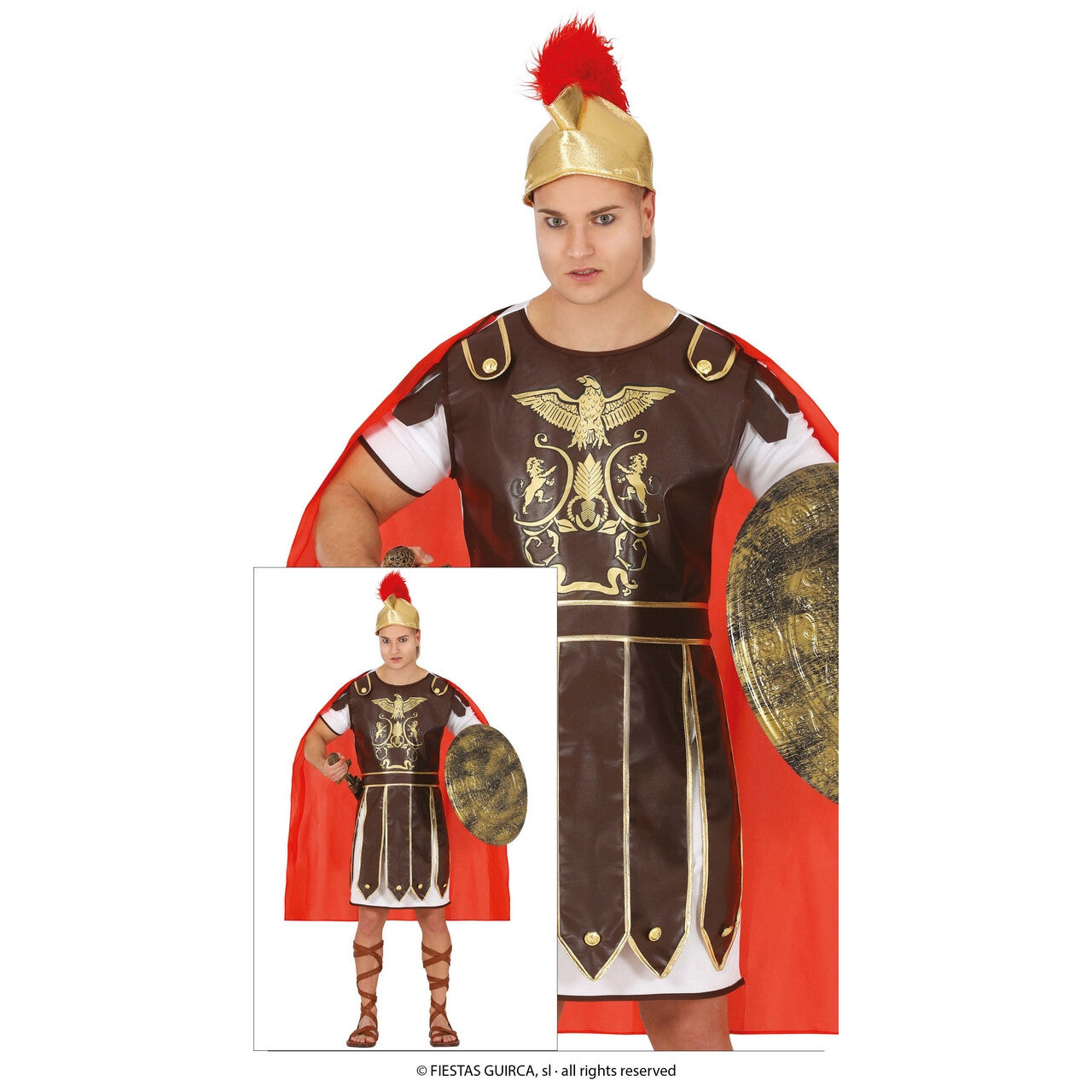 Op deze afbeelding zie je een Kostuums, van het merk Guirca. Kampioen Van De Arena Gladiator Man Kostuum