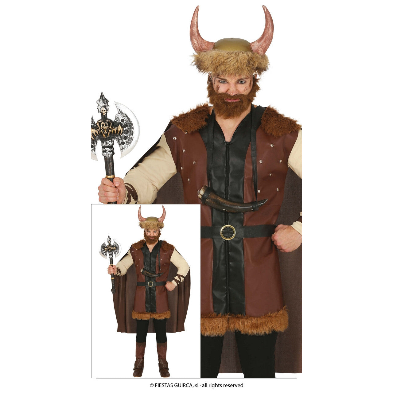 Op deze afbeelding zie je een Kostuums, van het merk Guirca. Christian Hoorns Viking Man Kostuum