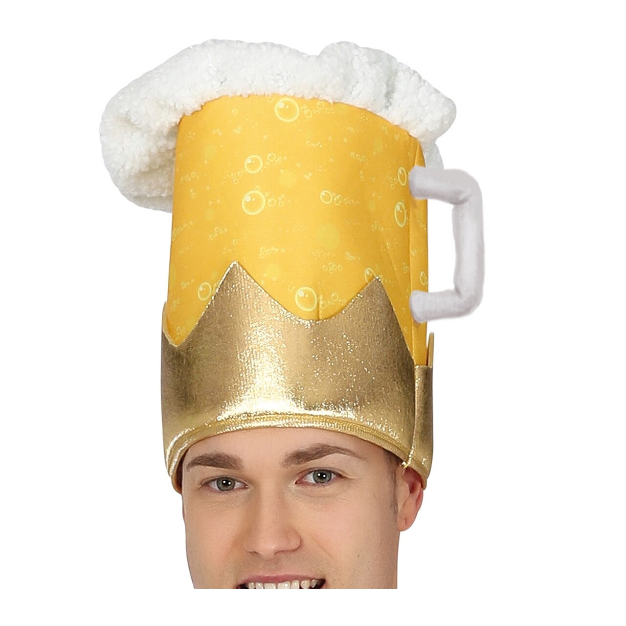 Op deze afbeelding zie je een Kostuums, van het merk Guirca. Bier Koning Gele Rakker Man Kostuum