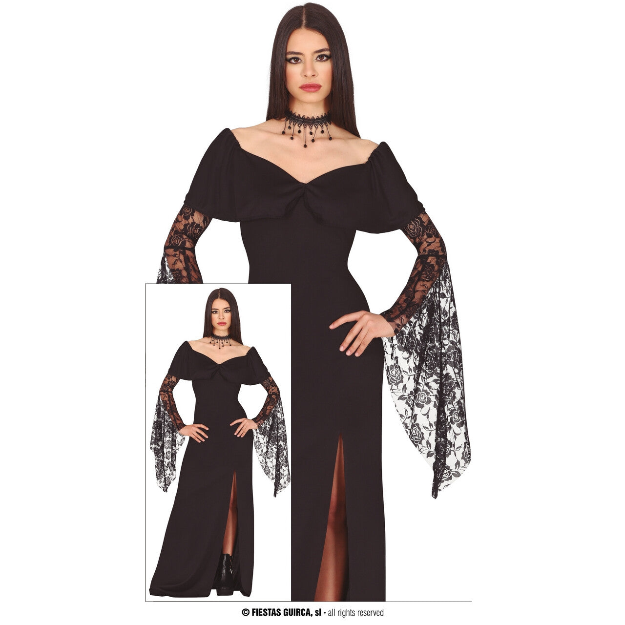 Op deze afbeelding zie je een Kostuums, van het merk Guirca. Mother Of Goth Darcy Darkness Vrouw Kostuum