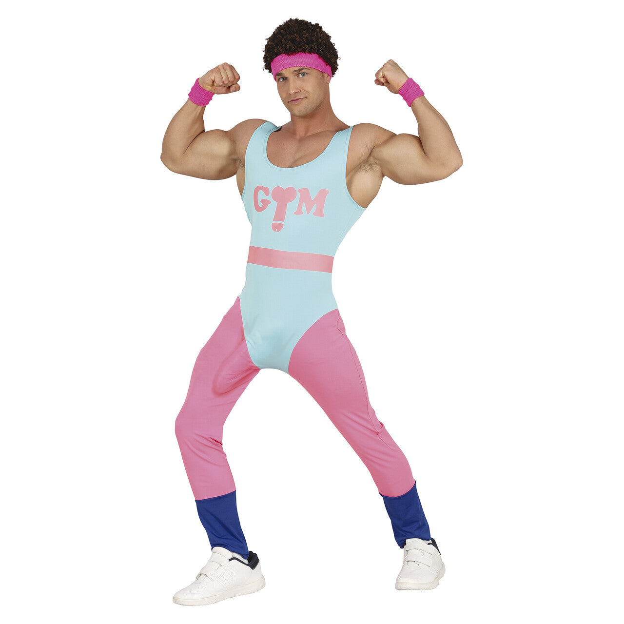 Op deze afbeelding zie je een Kostuums, van het merk Guirca. Opgewonden Gym Dick Trainer Man Kostuum