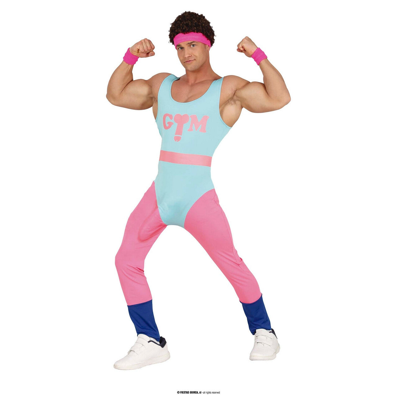Op deze afbeelding zie je een Kostuums, van het merk Guirca. Opgewonden Gym Dick Trainer Man Kostuum