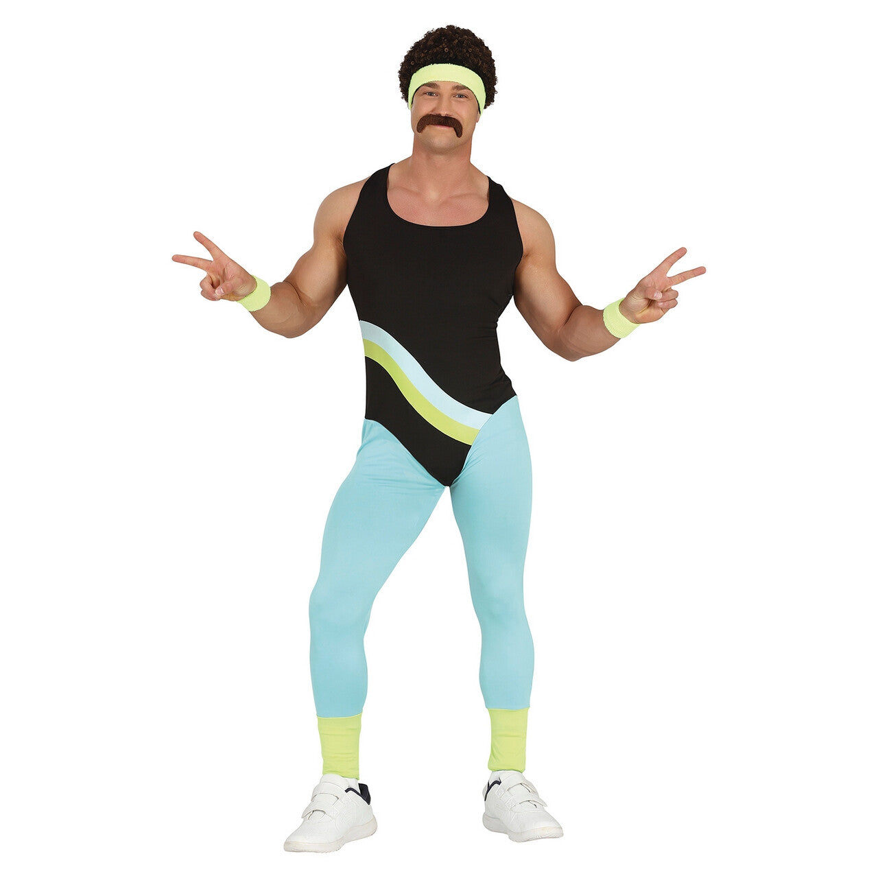 Op deze afbeelding zie je een Kostuums, van het merk Guirca. Gymstyle Jaren 80 Aerobics Ferry Lenig Man Kostuum