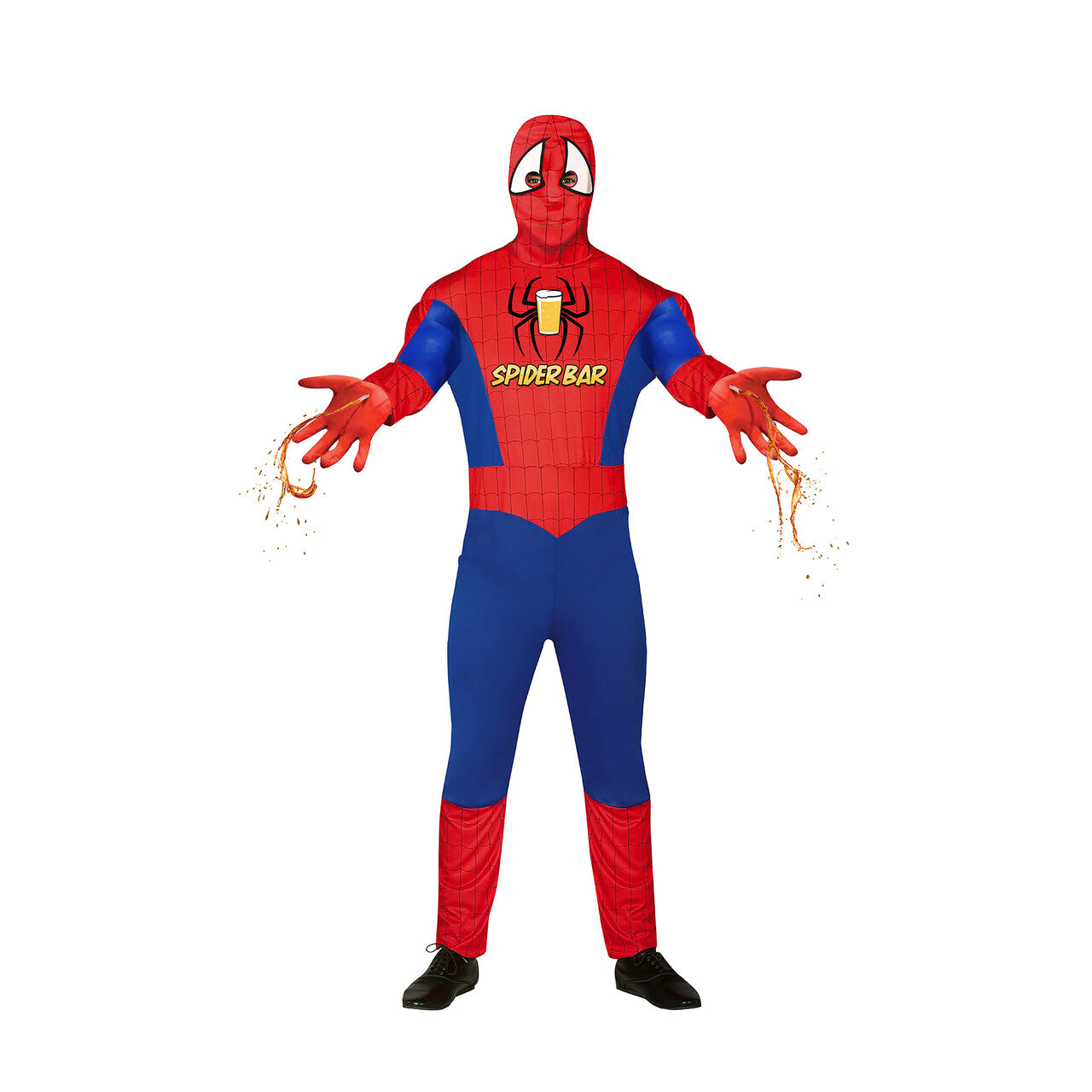 Op deze afbeelding zie je een Kostuums, van het merk Guirca. Superheld Spider Bar Man Kostuum