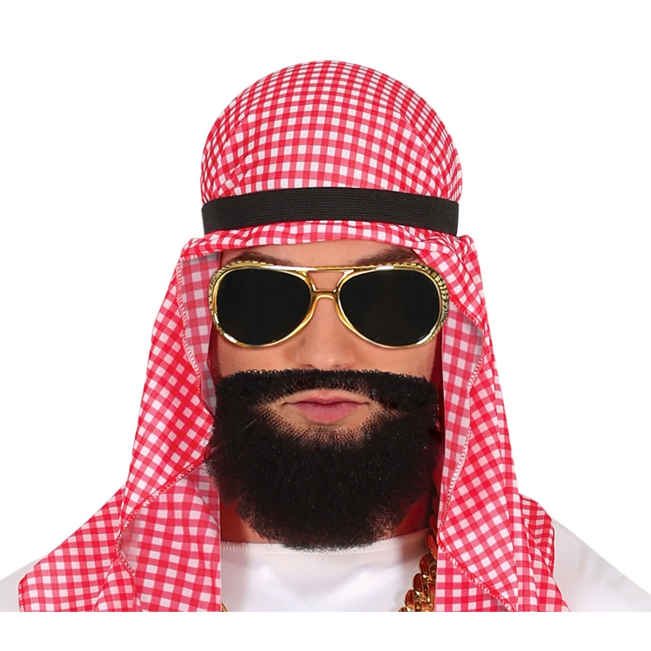 Op deze afbeelding zie je een Kostuums, van het merk Guirca. Schatrijke Sjeik Mo Cash Man Kostuum