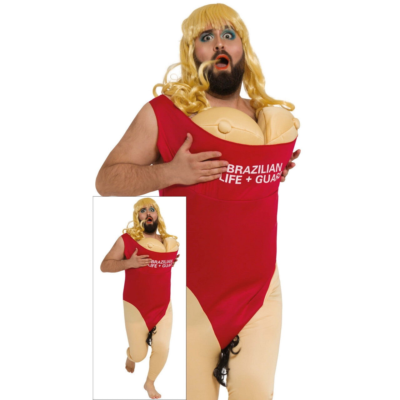 Op deze afbeelding zie je een Kostuums, van het merk Guirca. Brazilian Life Guard Man Kostuum