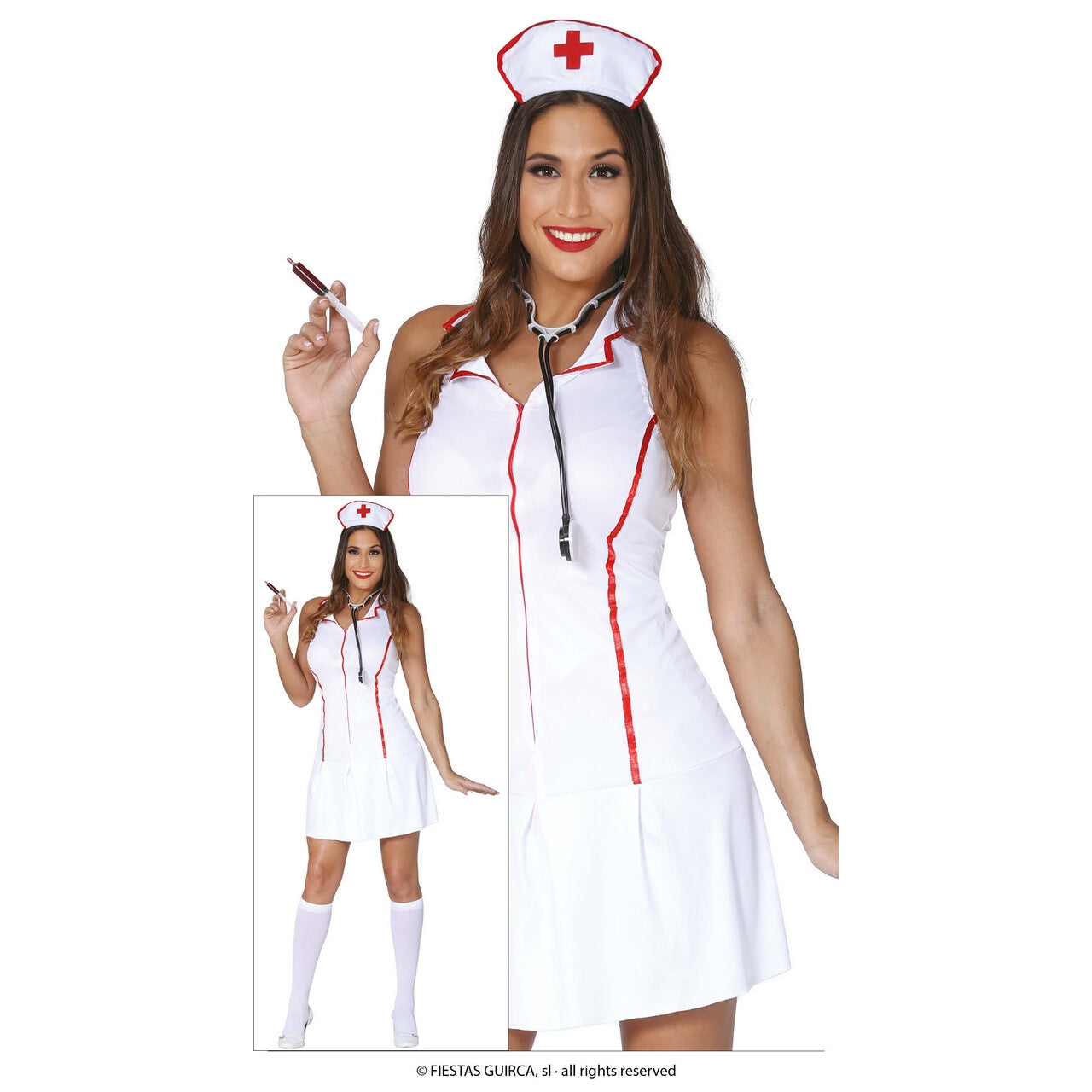 Op deze afbeelding zie je een Kostuums, van het merk Guirca. Sexy Verpleegster Intensive Care Vrouw Kostuum