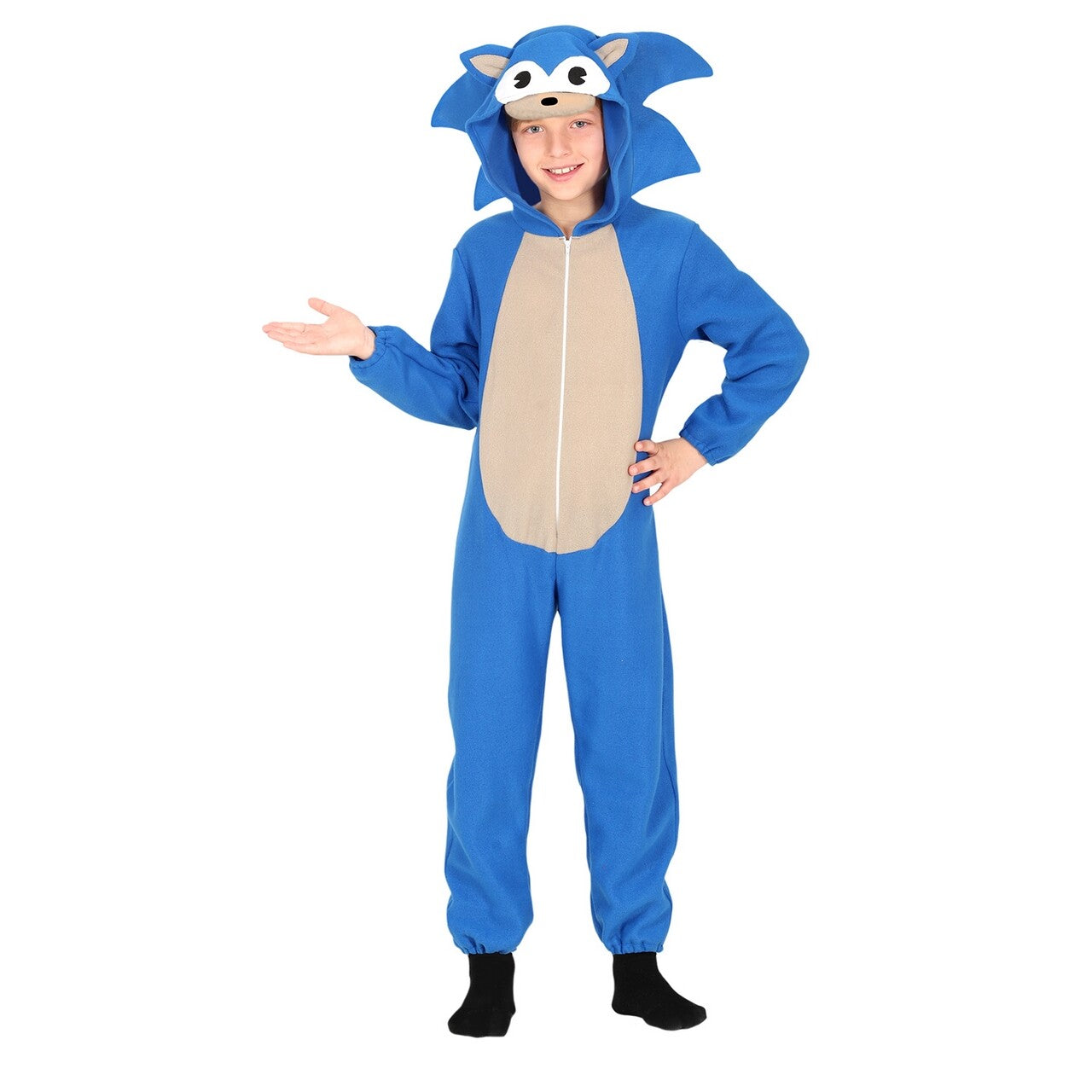 Op deze afbeelding zie je een Kostuums, van het merk Guirca. Supersonische Blauwe Egel Kind Kostuum