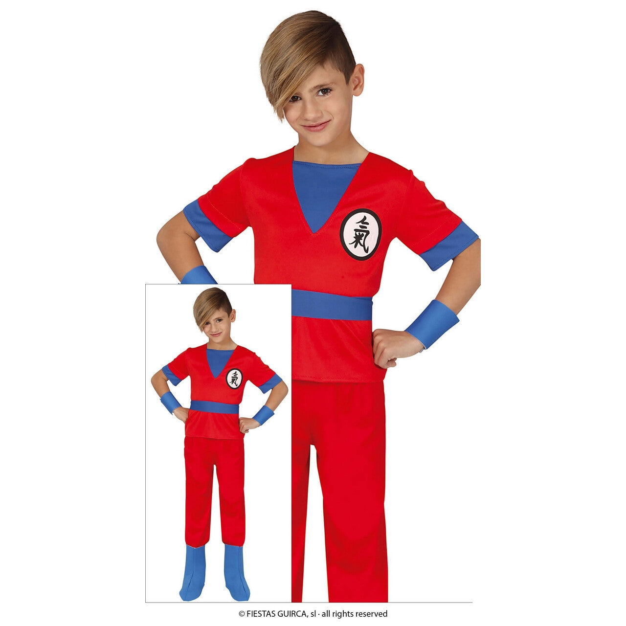 Op deze afbeelding zie je een Kostuums, van het merk Guirca. Ninja Go Ku Dragon Jongen Kostuum
