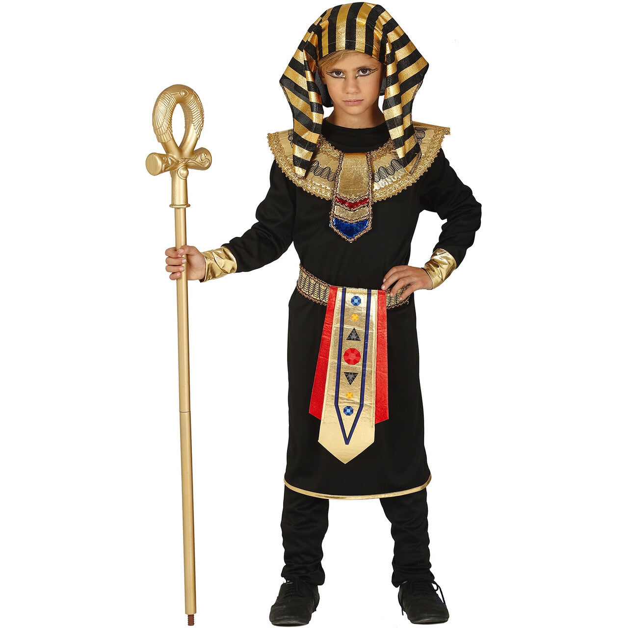 Op deze afbeelding zie je een Kostuums, van het merk Guirca. Goudrijke Egyptische Koning Fa Ro Jongen Kostuum