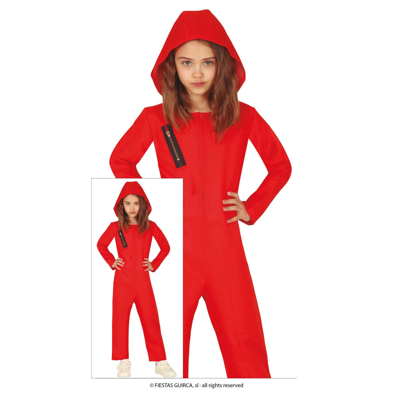 Op deze afbeelding zie je een Kostuums, van het merk Guirca. Casa De Papel Raquel Meisje Kostuum