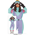 Skipak Super 80s Paars / Mint Vrouw Kostuum