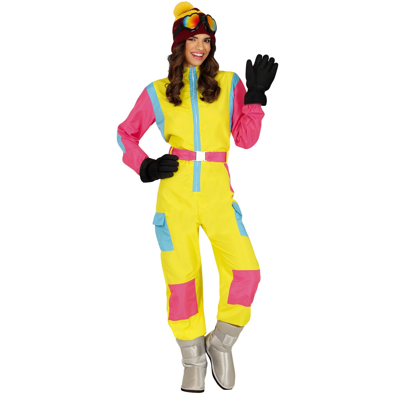 Op deze afbeelding zie je een Kostuums, van het merk Guirca. Skipak Zon En Straal 80s Vrouw Kostuum