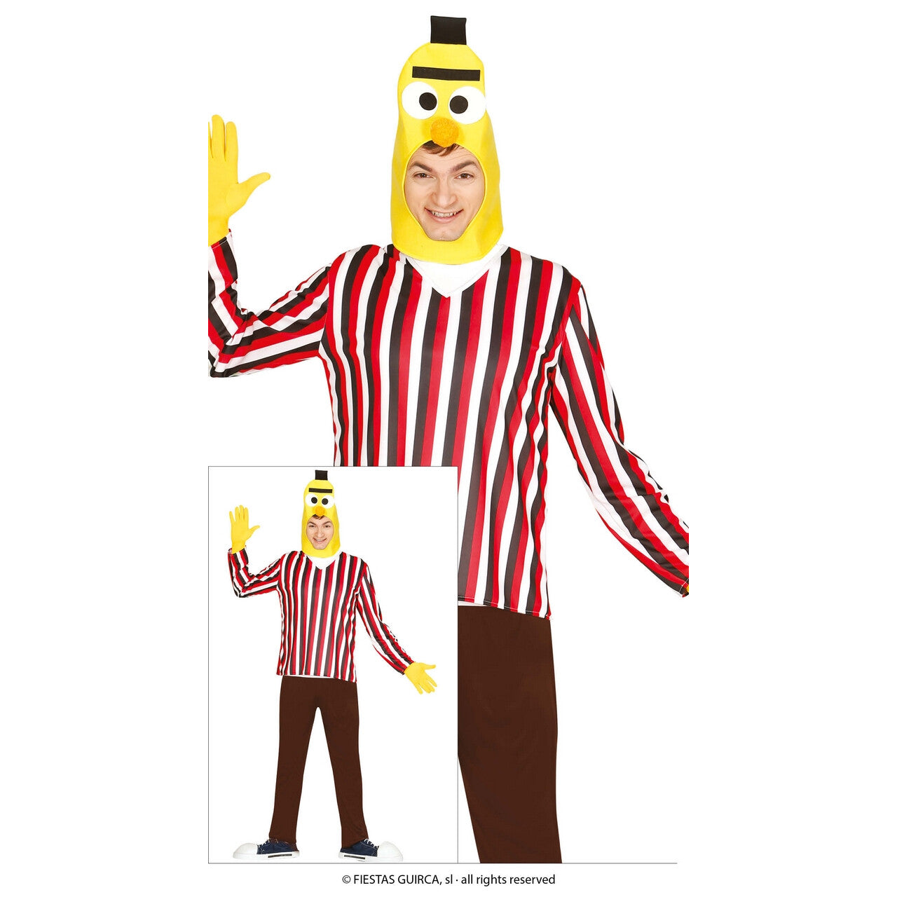 Op deze afbeelding zie je een Kostuums, van het merk Guirca. Gert Van Bernie Man Kostuum