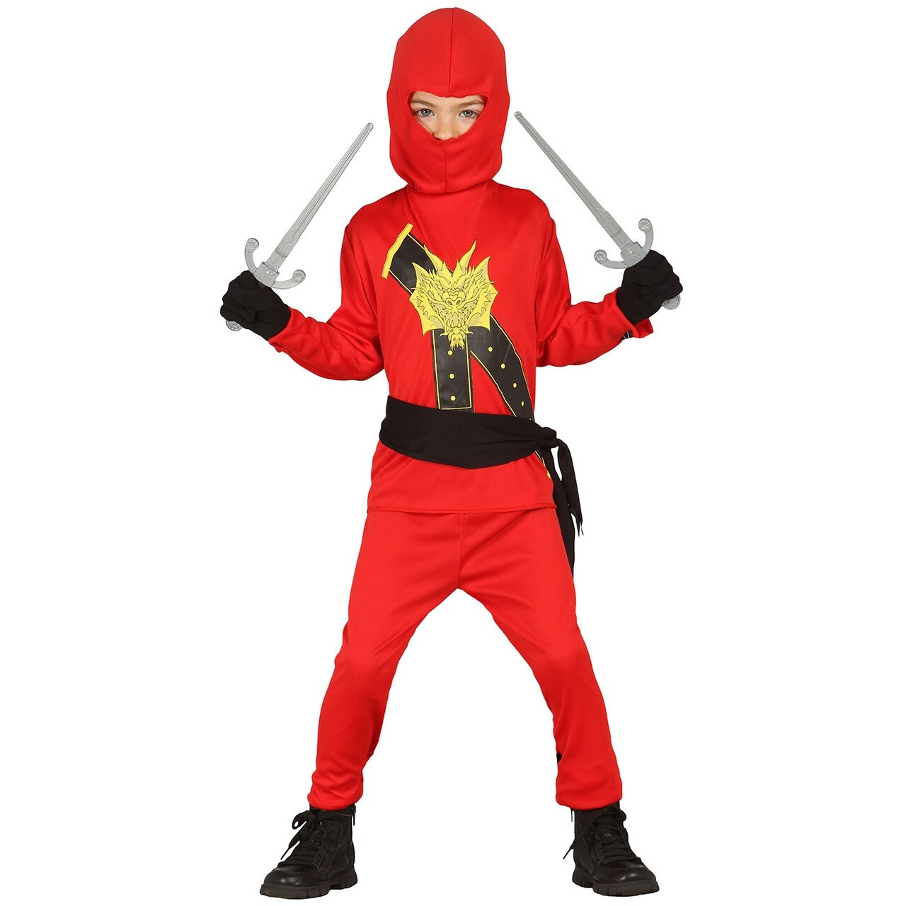 Op deze afbeelding zie je een Kostuums, van het merk Guirca. De Wraak Van De Rode Draken Ninja Kind Kostuum