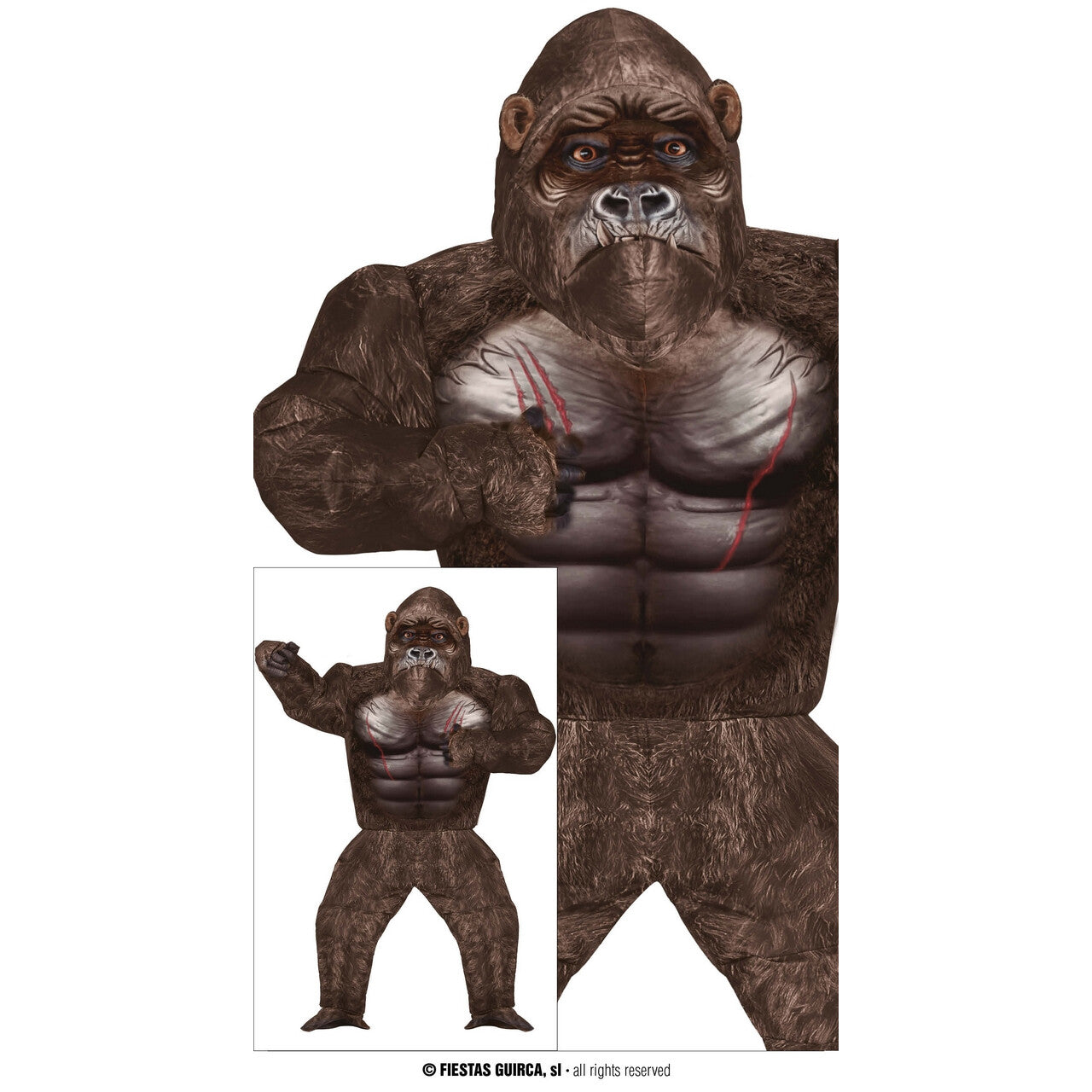 Op deze afbeelding zie je een Kostuums, van het merk Guirca. Kong The King Of Apes Kostuum