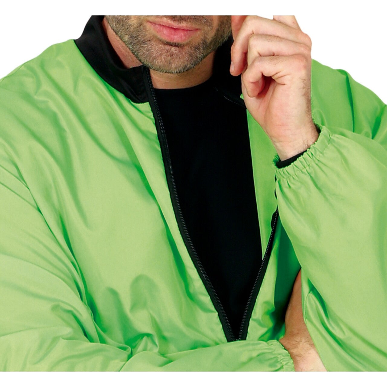 Op deze afbeelding zie je een Kostuums, van het merk Guirca. Groene Neon Tracksuit Super 90s Man Kostuum