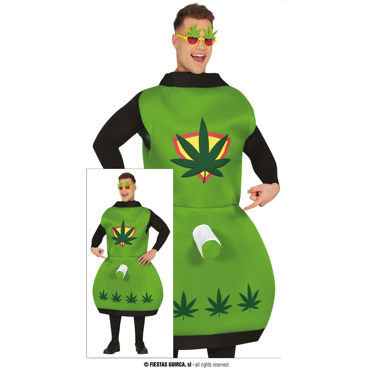 Op deze afbeelding zie je een Kostuums, van het merk Guirca. Jon Ko Smoke Machine Man Kostuum