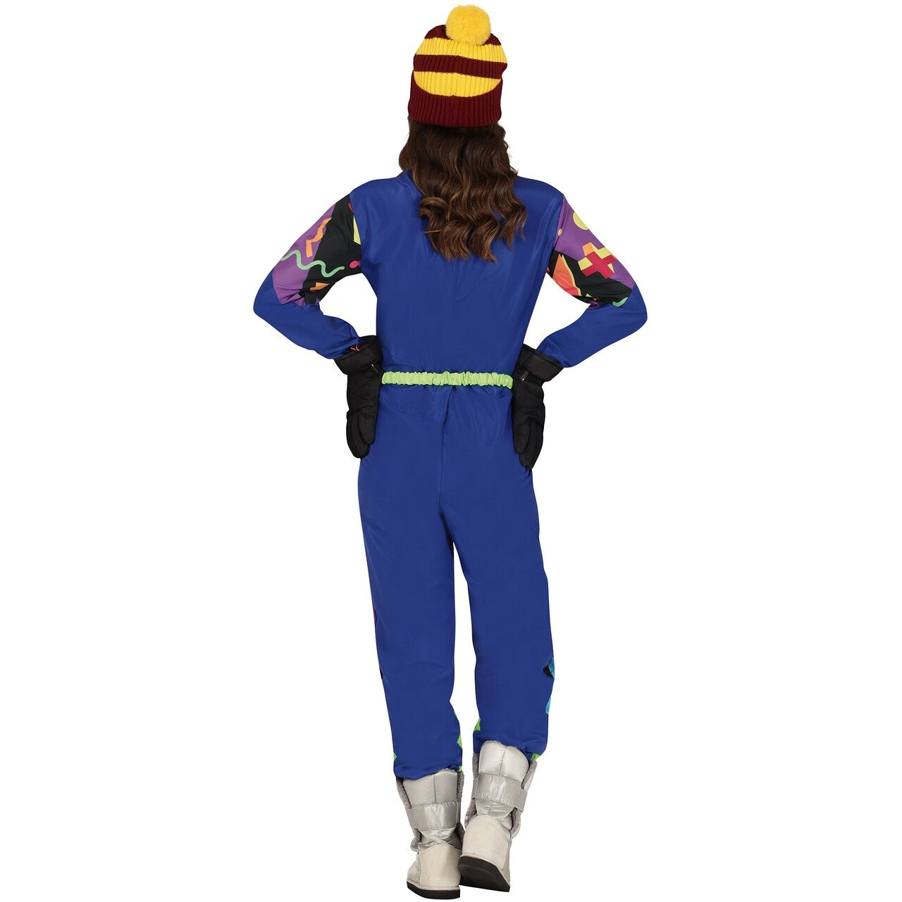 Op deze afbeelding zie je een Kostuums, van het merk Guirca. Jaren 80 Blauw Skipak Cool Girl Vrouw Kostuum
