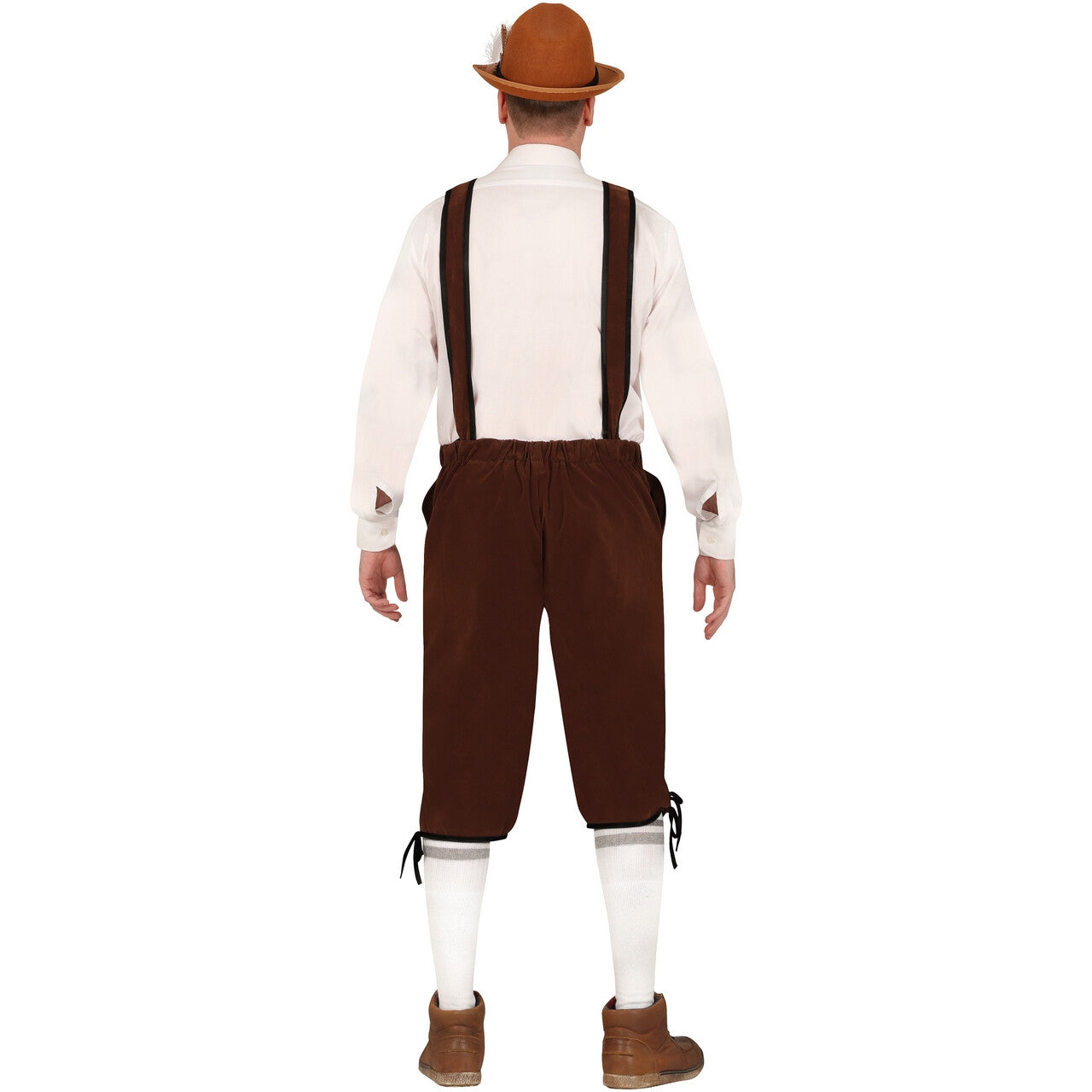 Op deze afbeelding zie je een Kostuums, van het merk Guirca. Oktoberfeestje Broek Lederhose Bruin Man