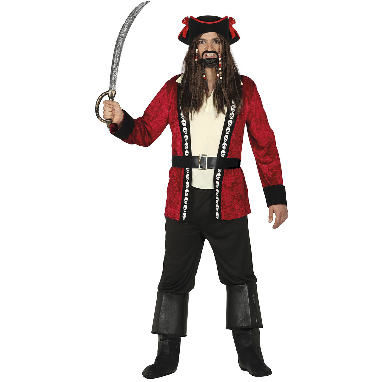 Op deze afbeelding zie je een Kostuums, van het merk Guirca. Piraat Fearless Jake Man Kostuum