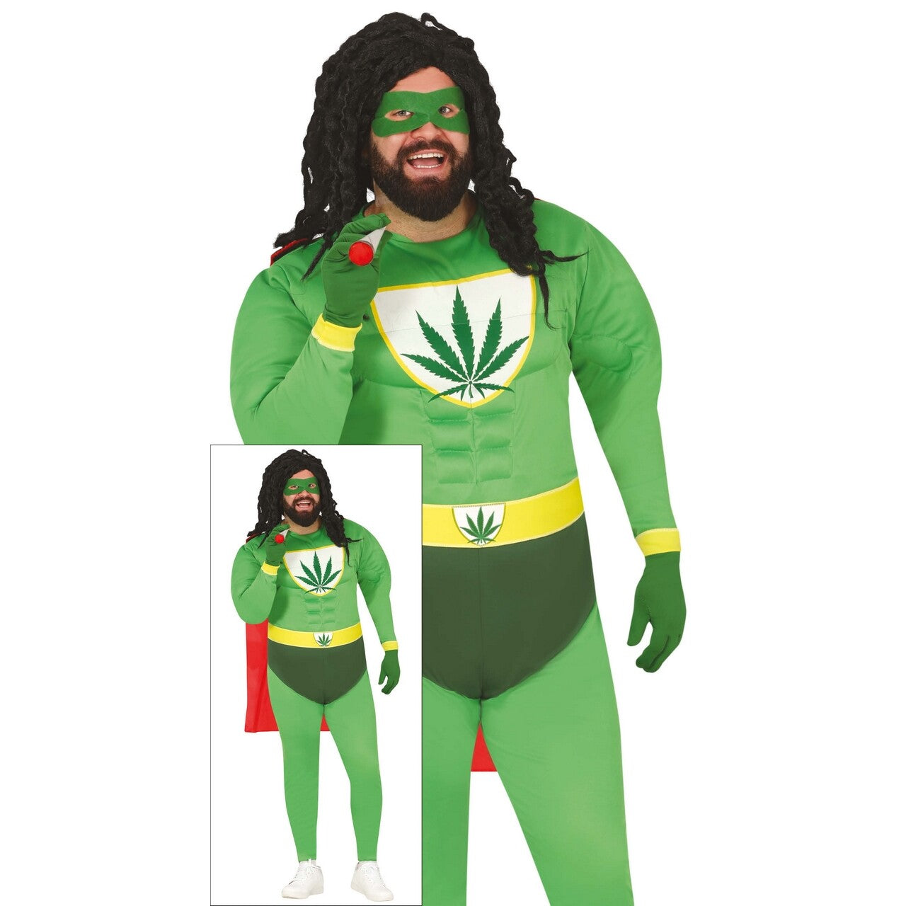 Op deze afbeelding zie je een Kostuums, van het merk Guirca. Superheld Smoking Chill Man Kostuum