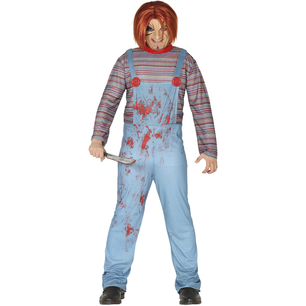 Op deze afbeelding zie je een Kostuums, van het merk Guirca. Murder Doll Chuck Man Kostuum