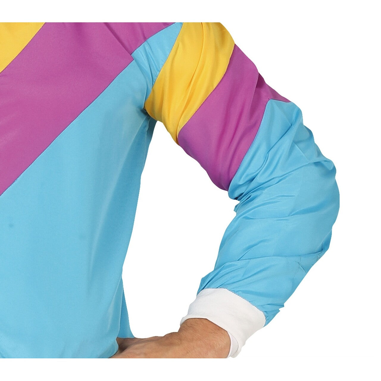 Op deze afbeelding zie je een Kostuums, van het merk Guirca. Fout Trainingspak Super 80s Japie Snel Man Kostuum