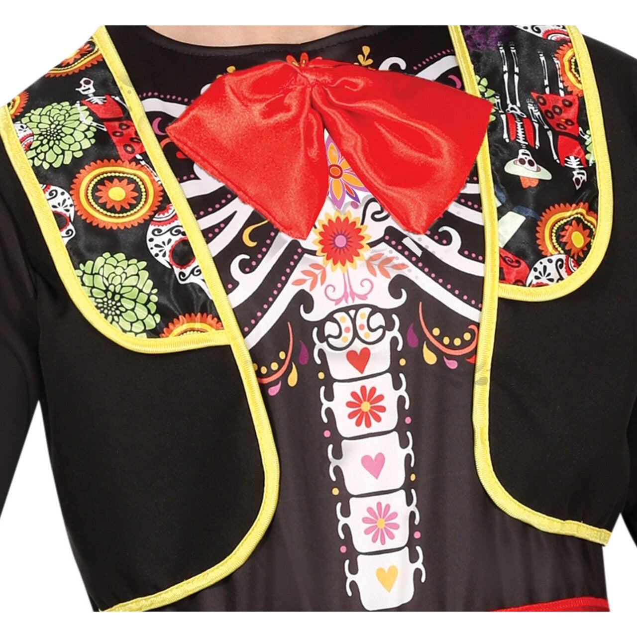 Op deze afbeelding zie je een Kostuums, van het merk Guirca. Langst Spelende Mariachi Bandlid Man Kostuum