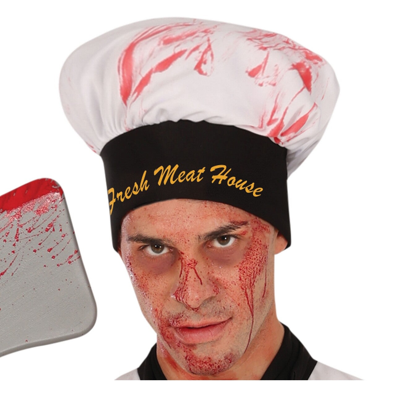 Op deze afbeelding zie je een Kostuums, van het merk Guirca. Fresh Meat House Chef Man Kostuum