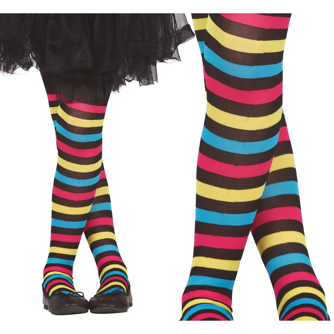 Op deze afbeelding zie je een Accessoires, van het merk Guirca. Vrolijke Streepjes Panty