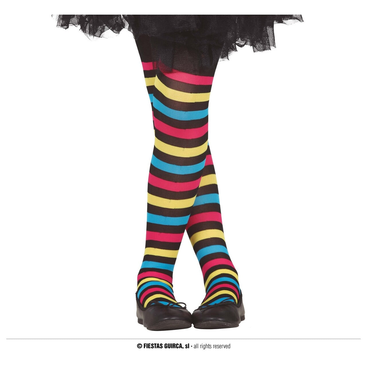 Op deze afbeelding zie je een Accessoires, van het merk Guirca. Vrolijke Streepjes Panty