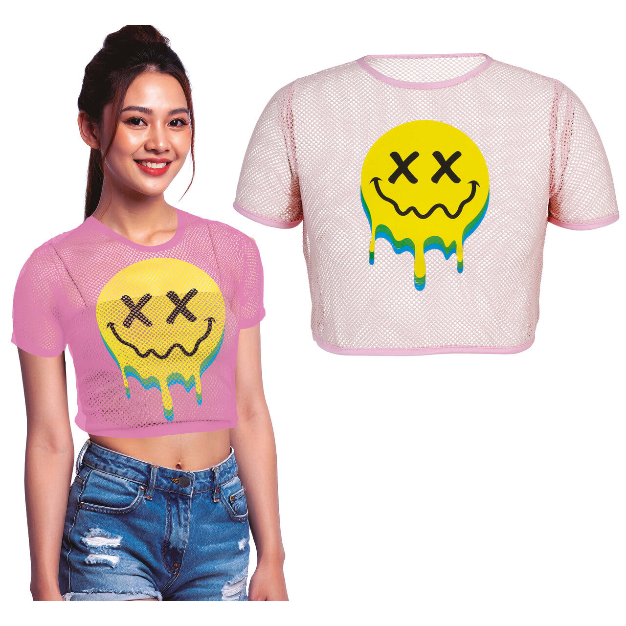 Op deze afbeelding zie je een Kostuums, van het merk Guirca. Acid Lady Mesh Top Vrouw