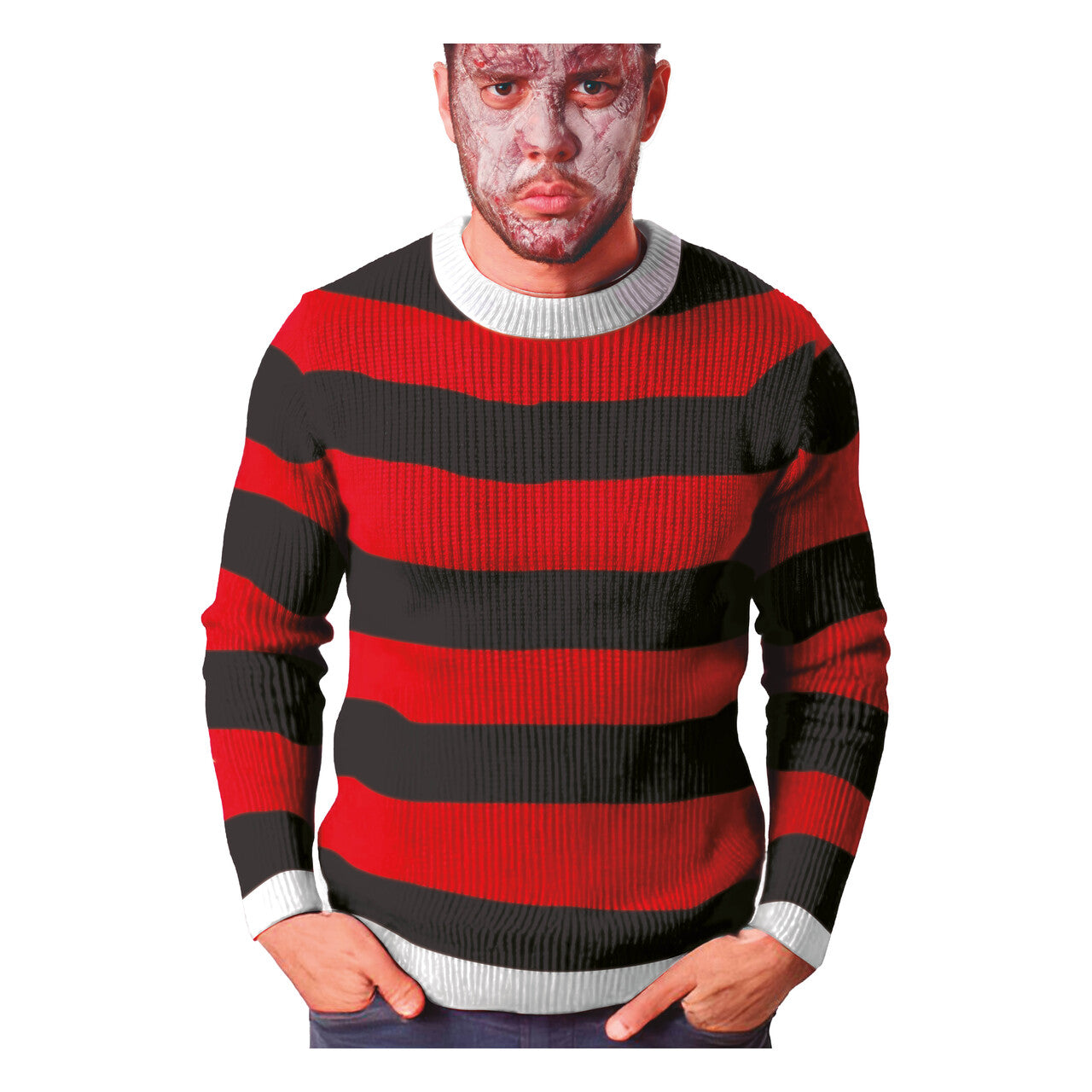 Op deze afbeelding zie je een Kostuums, van het merk Guirca. Freddy Krueger Nightmare Knit Man