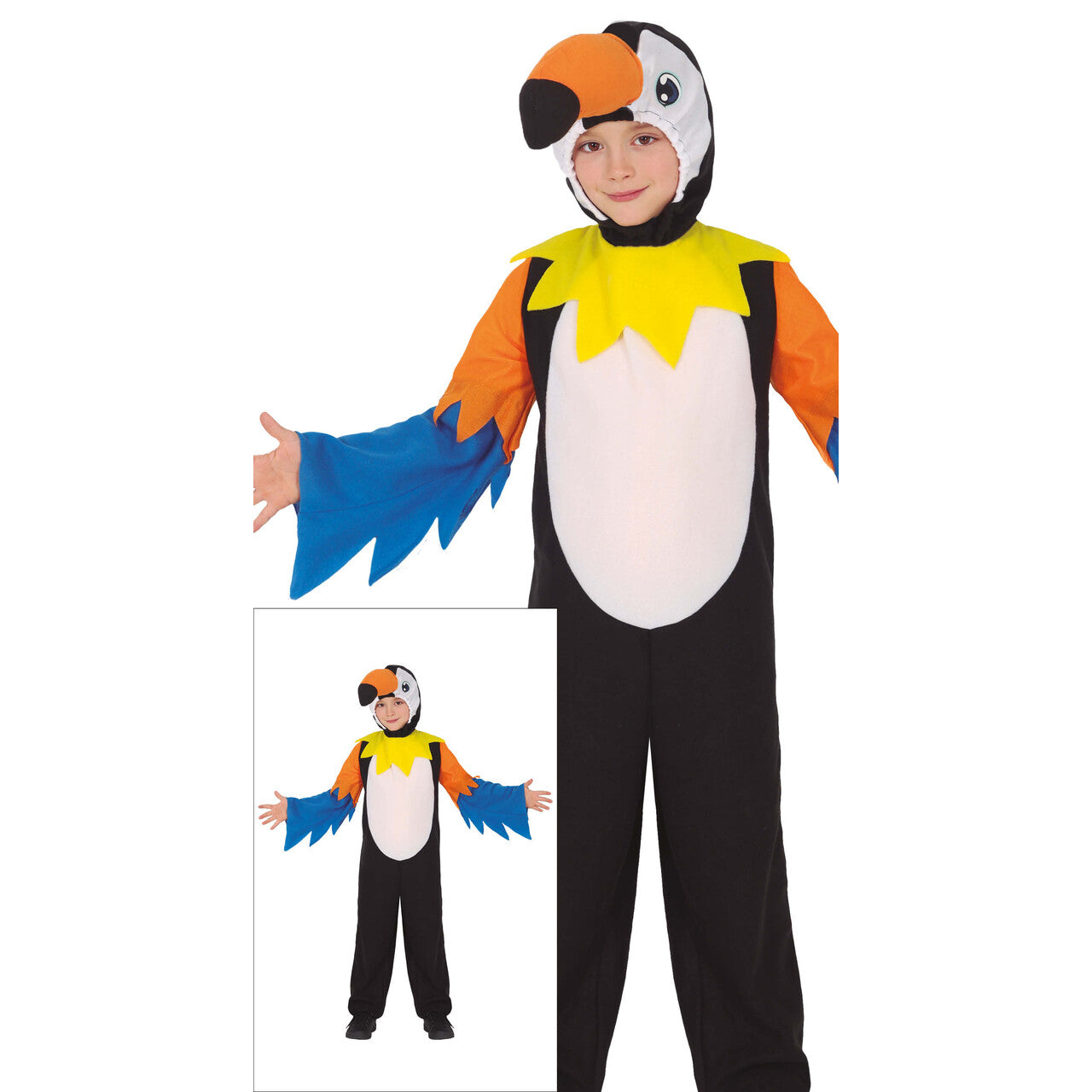 Op deze afbeelding zie je een Kostuums, van het merk Guirca. Tukki Toecan Jongen Kostuum