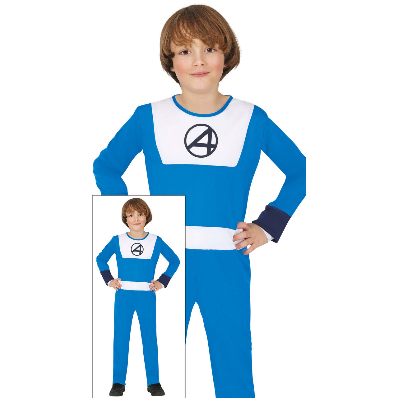 Op deze afbeelding zie je een Kostuums, van het merk Guirca. Fantastic 4 Superheld Jongen Kostuum
