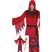 Op deze afbeelding zie je een Kostuums, van het merk Guirca. De Onvermijdelijke Red Reaper Man Kostuum