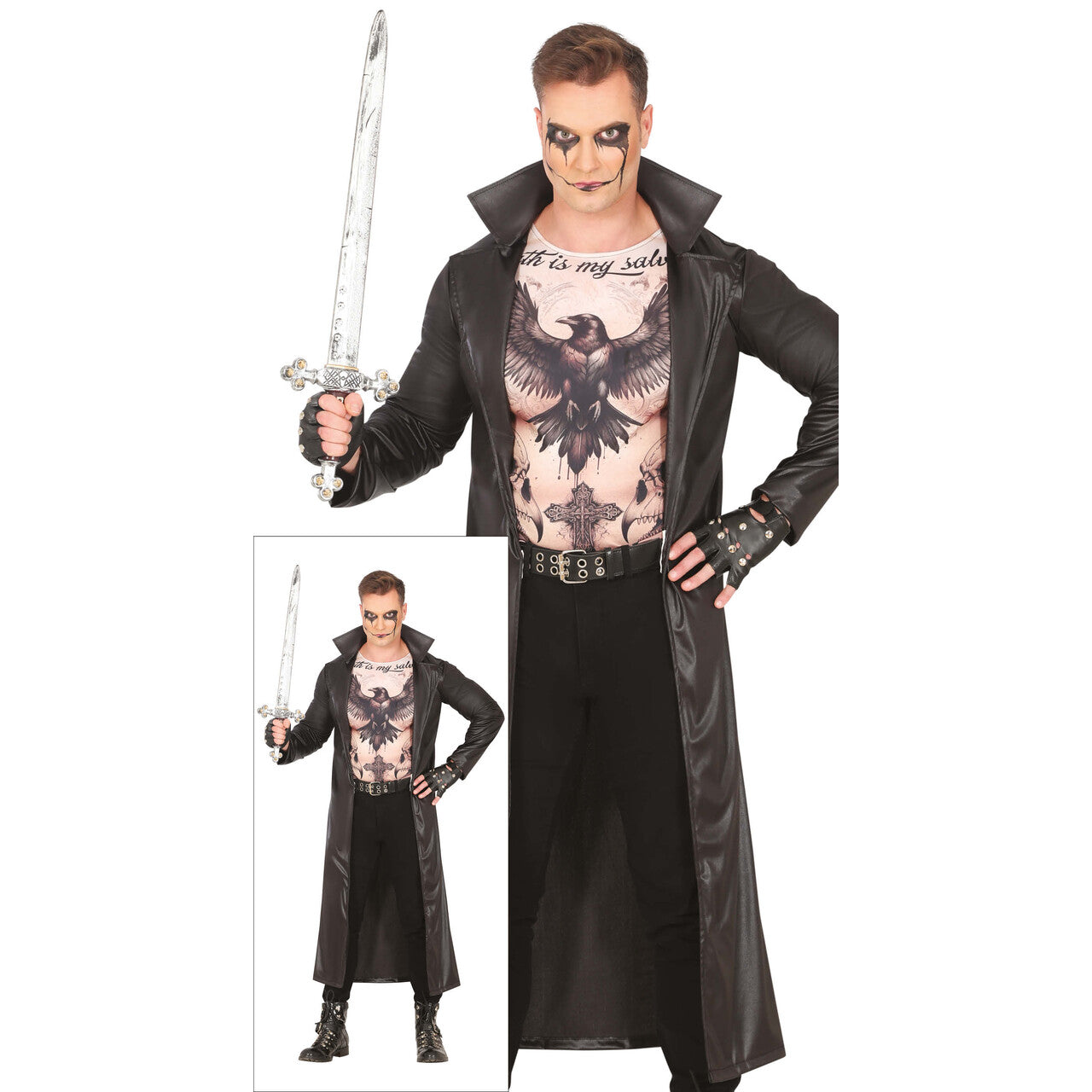 Op deze afbeelding zie je een Kostuums, van het merk Guirca. Ghotic Hunter Man Kostuum