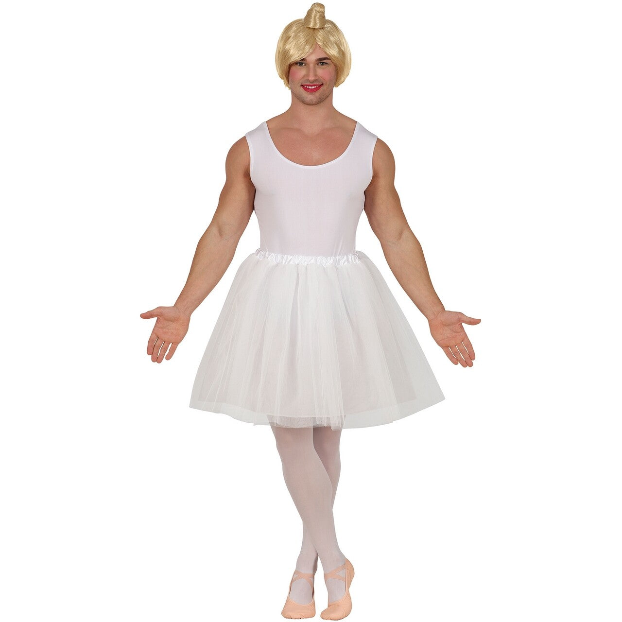 Op deze afbeelding zie je een Kostuums, van het merk Guirca. Witte Timo Ballerino Man Kostuum