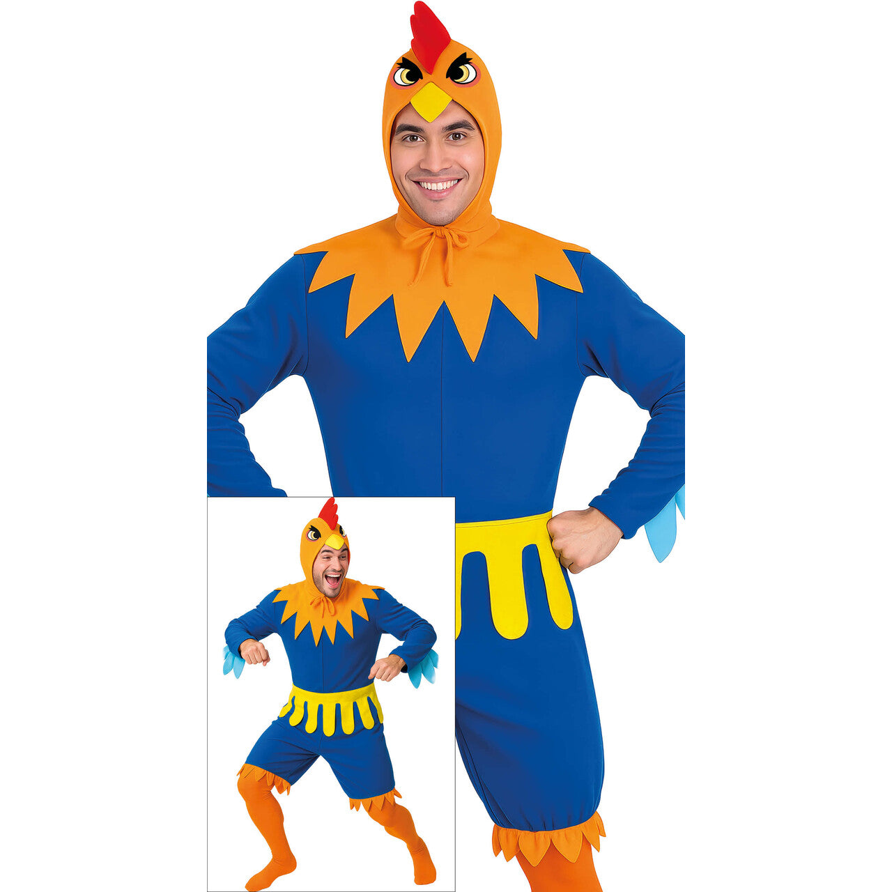 Op deze afbeelding zie je een Kostuums, van het merk Guirca. Vroege Haan Vangt De Dag Man Kostuum