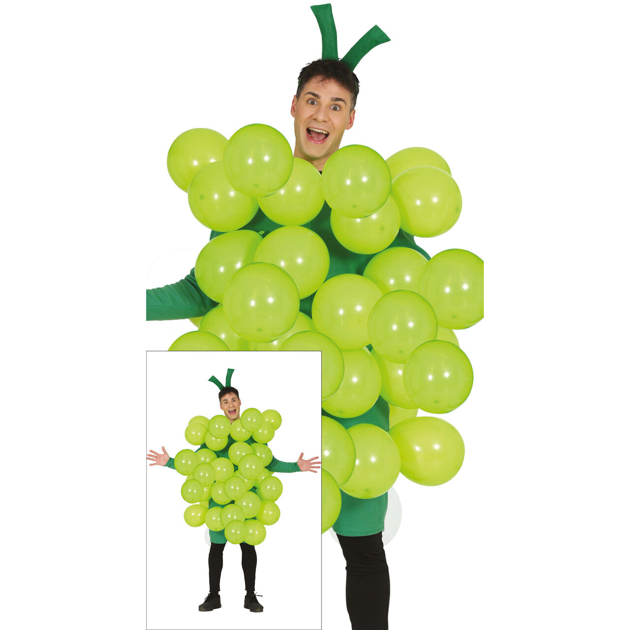 Op deze afbeelding zie je een Kostuums, van het merk Guirca. Elke Druif Telt! Ballonnen Kostuum