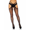 Jarretelgordel Bandjes Met Visnet Panty Zwart
